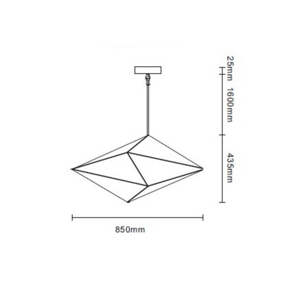 Nowoczesna lampa wisząca pozioma KONSTELACJA, 7x8W LED G9