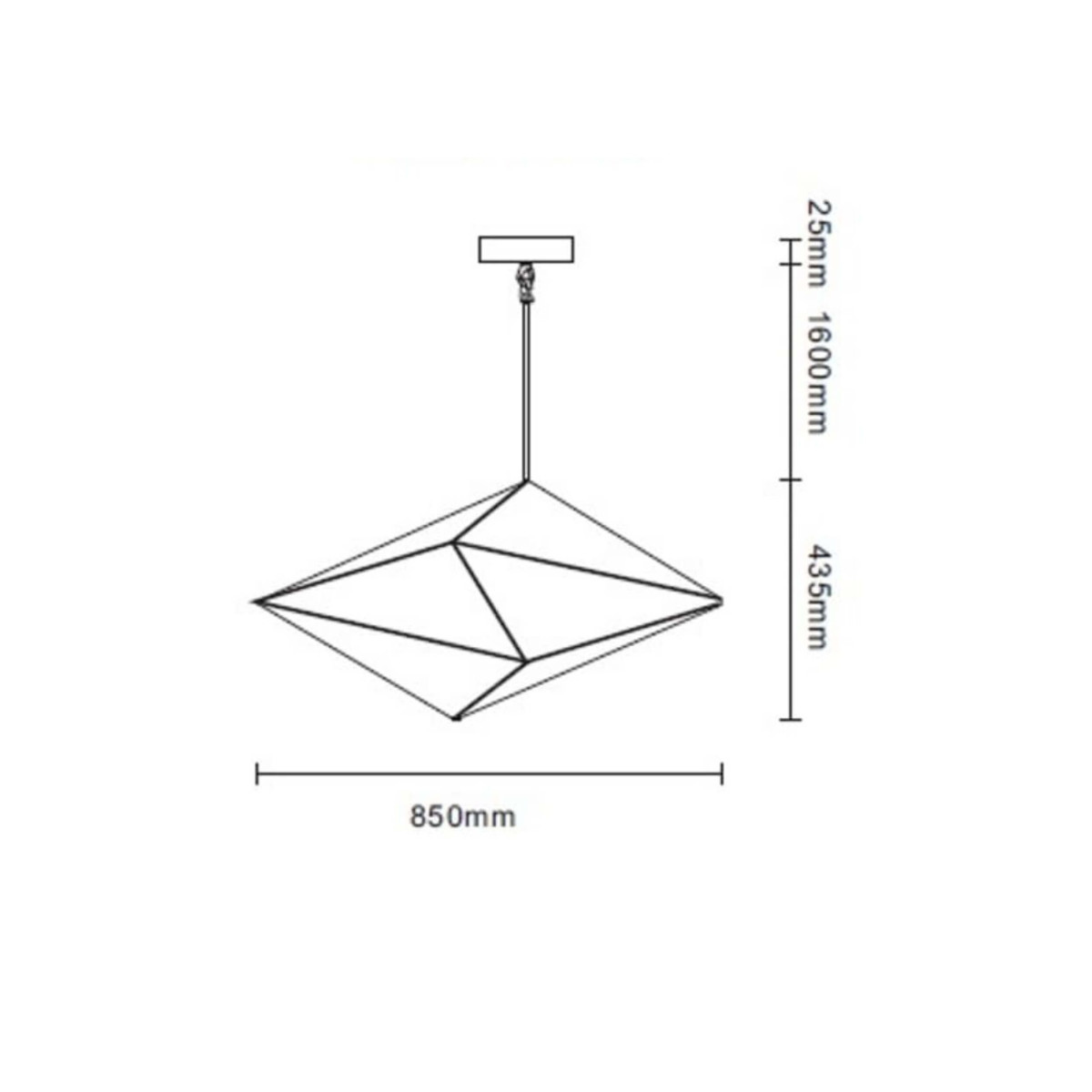 Nowoczesna lampa wisząca pozioma KONSTELACJA, 7x8W LED G9