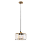 Okrągła lampa wisząca Vetro Złota1xE27