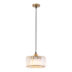 Okrągła lampa wisząca Vetro Złota1xE27