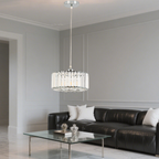 Okrągła lampa wisząca Vetro chrom 1xE27