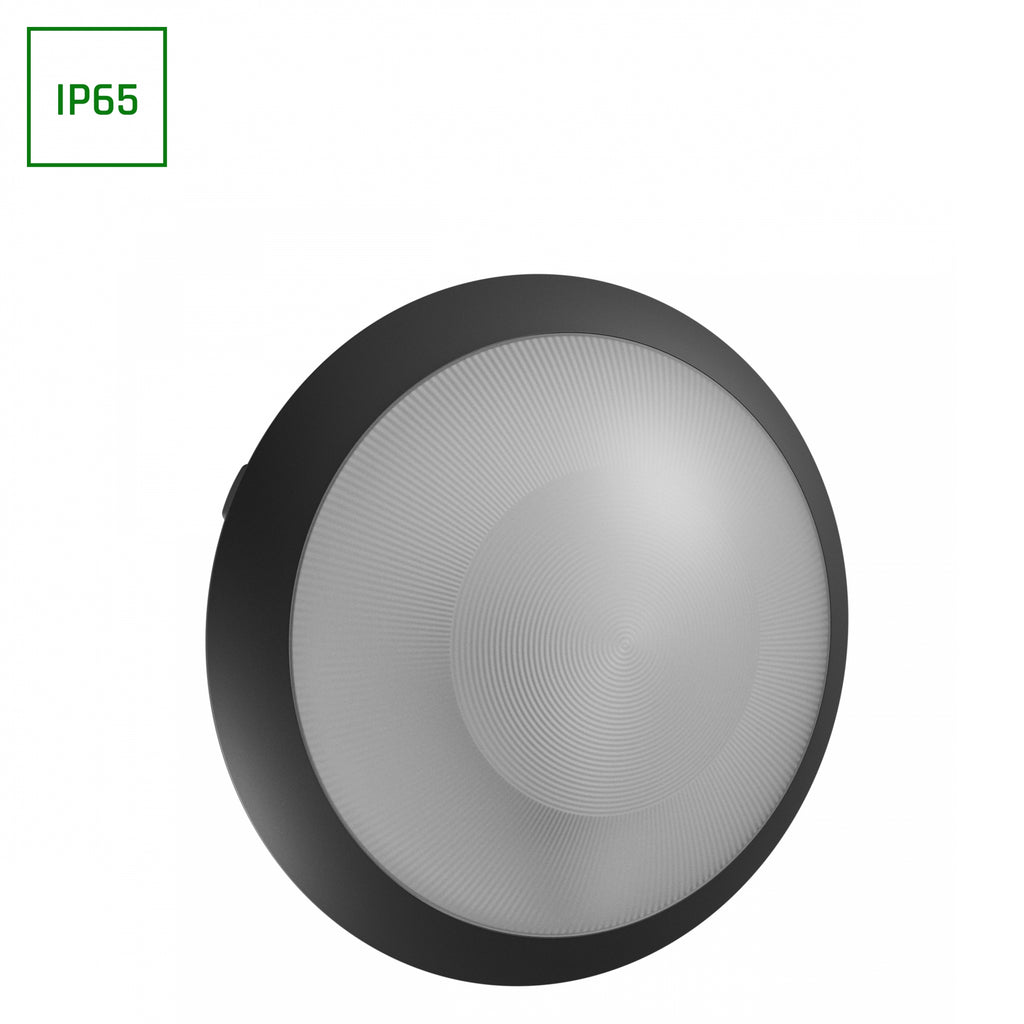Okrągły plafon E27 z czujnikiem ruchu Nymphea OMNI czarna 230V IP65 IK08 czujnik
