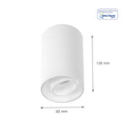 Oprawa LED natynkowa CHLOE GU10 regulacja kąta wys. 13cm | biały