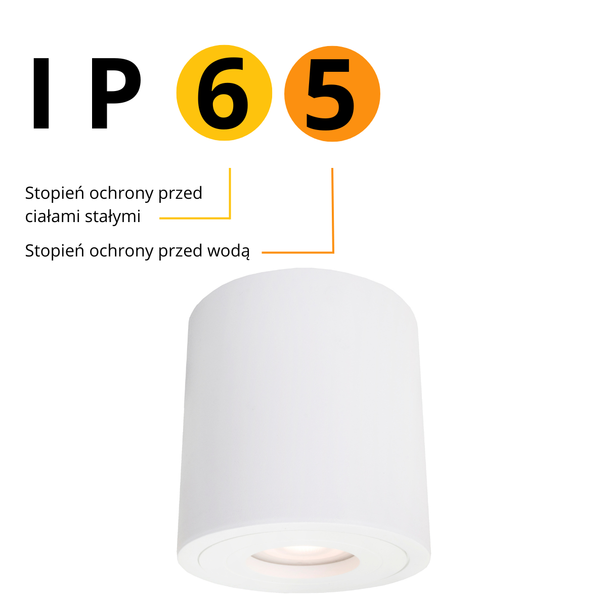 Oprawa natynkowa FARO XL, biała, 1x50W GU10, IP65