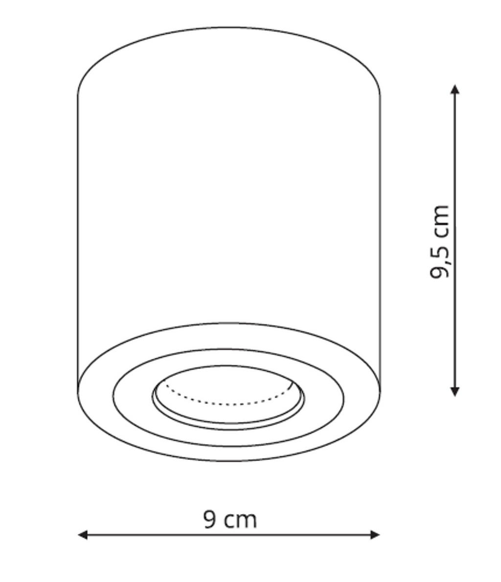 Oprawa natynkowa FARO XL, biała, 1x50W GU10, IP65