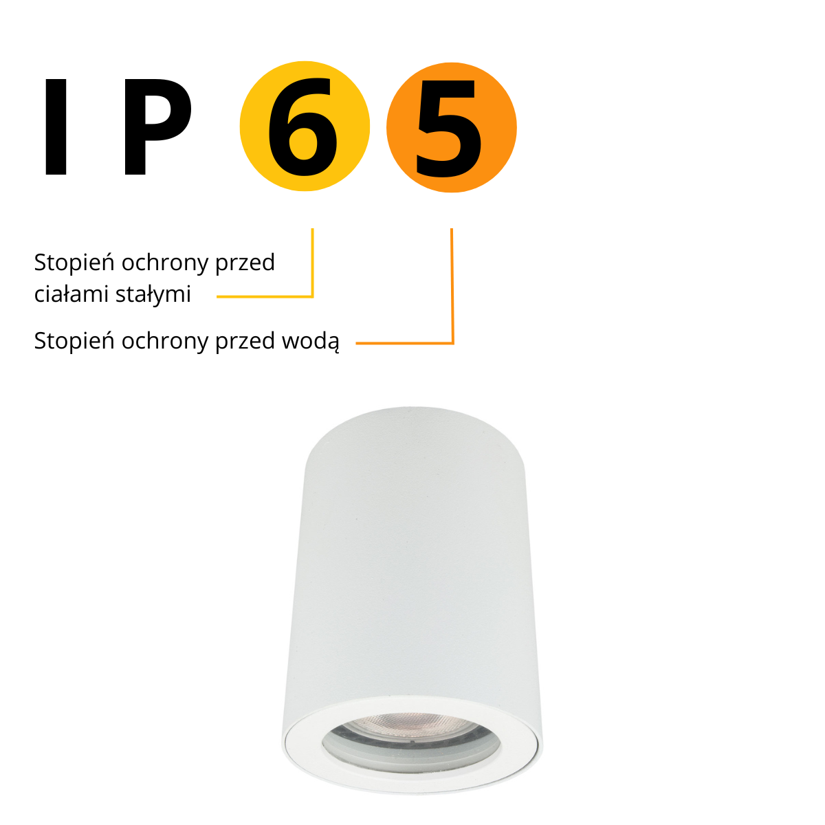 Oprawa natynkowa FARO, biała, 1x50W GU10, IP65