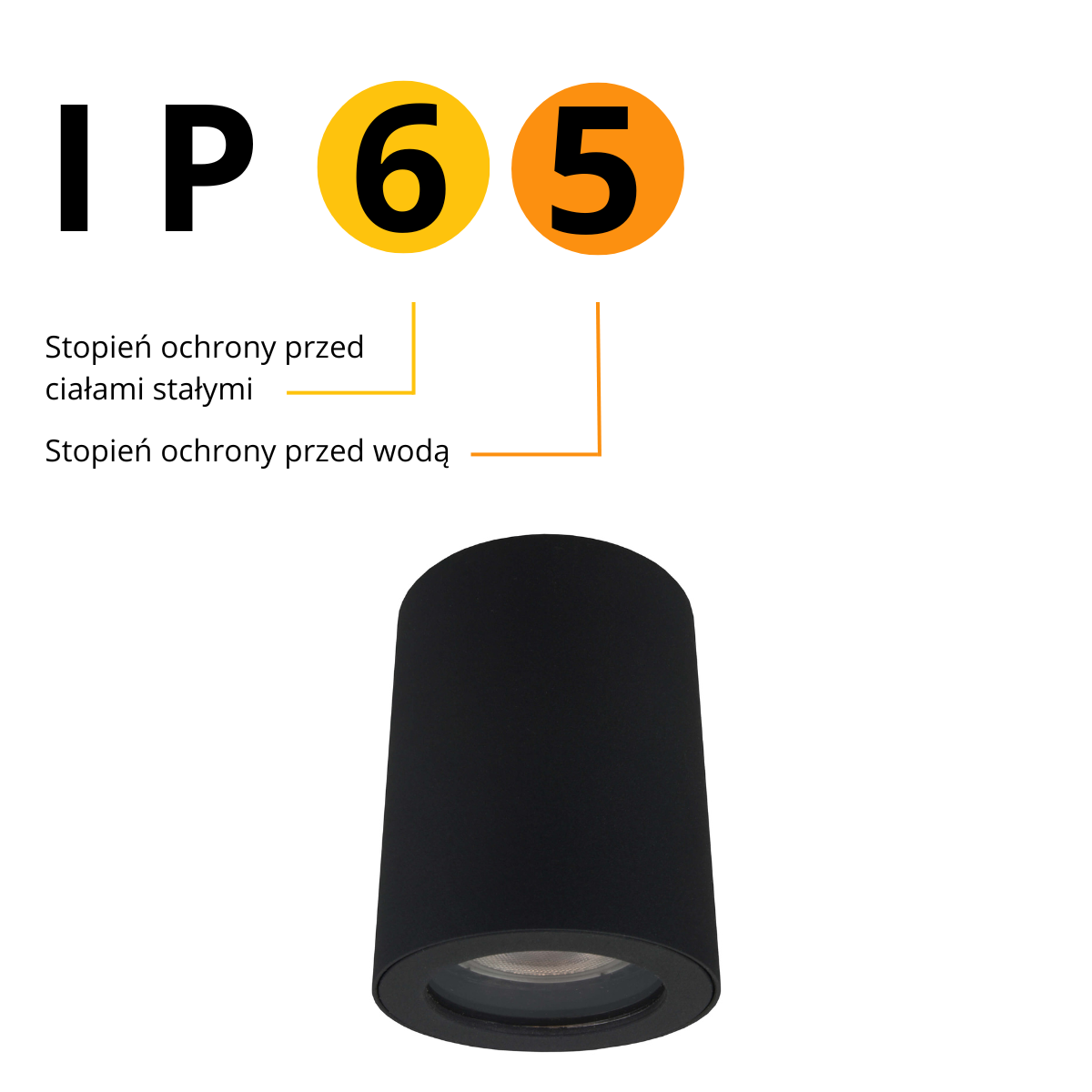 Oprawa natynkowa FARO, czarna, 1x50W GU10, IP65