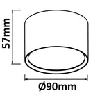 Oprawa natynkowa KENDAL, biała, 6W LED, barwa ciepła 3000K