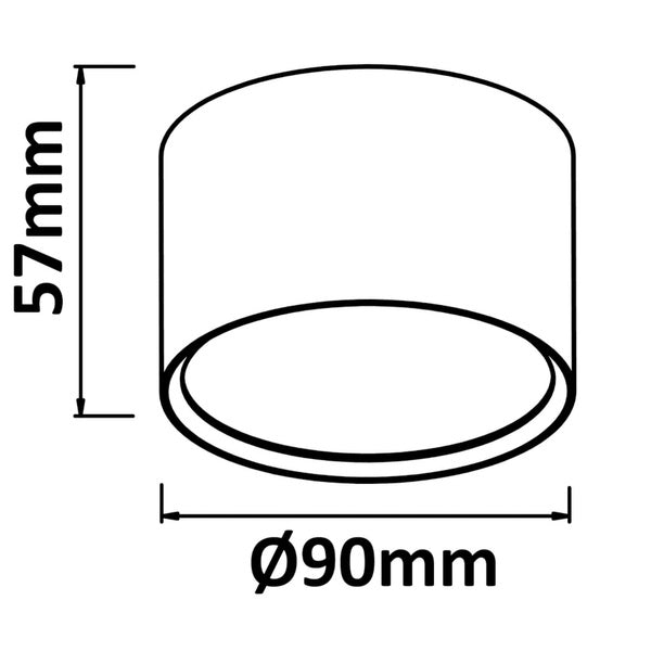 Oprawa natynkowa KENDAL, biała, 6W LED, barwa ciepła 3000K