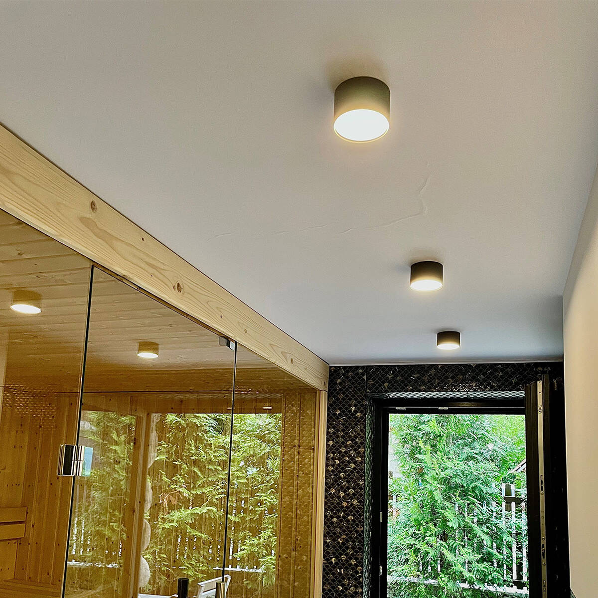 Oprawa natynkowa KENDAL, czarna, 6W LED, barwa zmienna 3000K-4000K-6000K, IP54