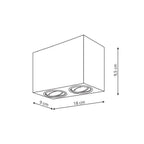 Oprawa natynkowa LYON 2, biała, 2x50W GU10
