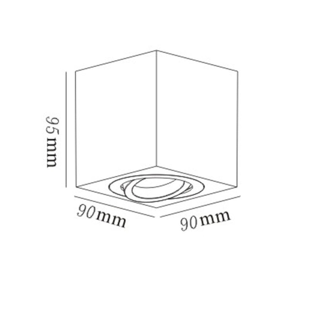 Oprawa natynkowa LYON, czarna, 1x50W GU10