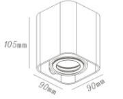 Oprawa natynkowa MERANO, biała, 1x50W GU10