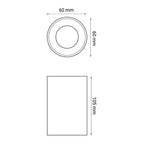 Oprawa sufitowa tuba natynkowa 10,5cm IP44 CROSTI LUCE 459369 | biały