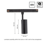 Oprawa szynoprzewodu SHIFT SPOT S 14cm 6W biała ciepła | czarny