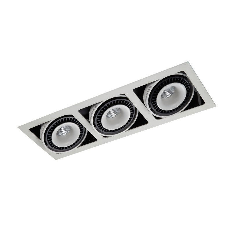 Oprawa wpuszczana Alesso dł. 48,5cm 54W LED barwa ciepła 3000K | biały/czarny