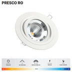 Oprawa wpuszczana PRESCO RO 16W ciepła 3000K śr. 15,2cm | oxyled-OXY DL16 36 3K R135