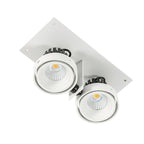 Oprawa wpuszczana Patrizio Double śr. 8,5cm 12W LED neutralna biel 4000K| biały/czarny