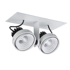 Oprawa wpuszczana Patrizio Double śr. 8,5cm 24W LED ciepła biel 3000K| biały/czarny