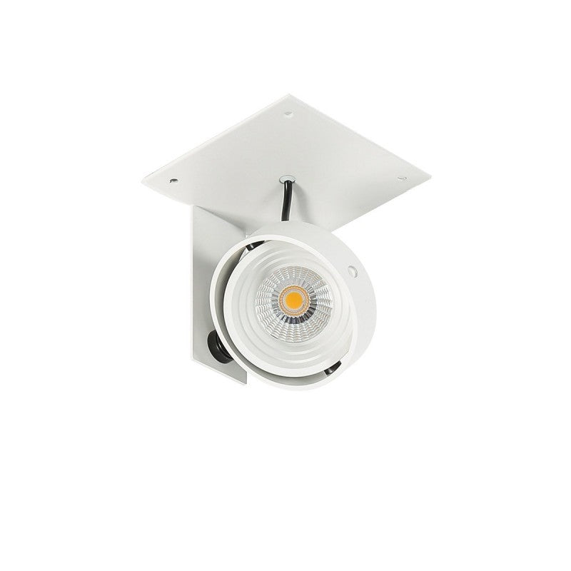 Oprawa wpuszczana Patrizio Single śr. 8,5cm 12W LED ciepła biel 3000K | biały/czarny