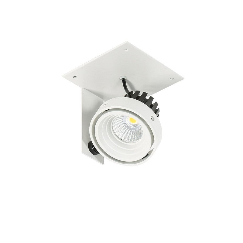 Oprawa wpuszczana Patrizio Single śr. 8,5cm 12W LED ciepła biel 3000K | biały/czarny