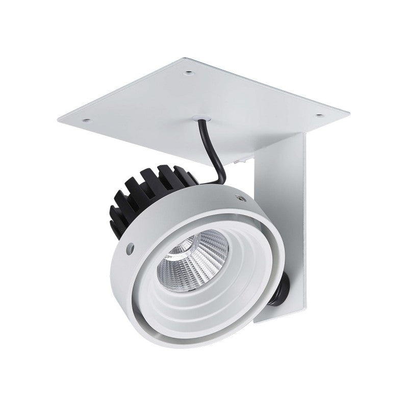 Oprawa wpuszczana Patrizio Single śr. 8,5cm 12W LED neutralna biel 4000K | biały/czarny