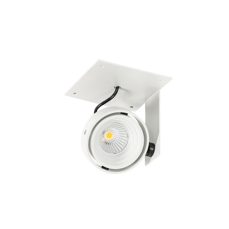 Oprawa wpuszczana Patrizio Single śr. 8,5cm 12W LED neutralna biel 4000K | biały/czarny