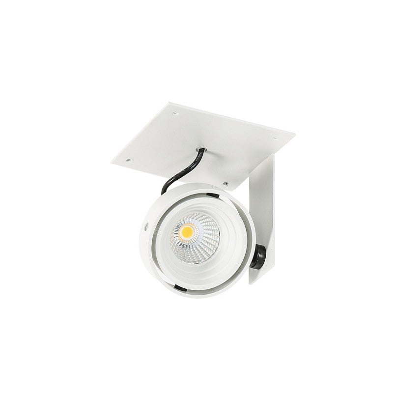 Oprawa wpuszczana Patrizio Single śr. 8,5cm 12W LED neutralna biel 4000K | biały/czarny