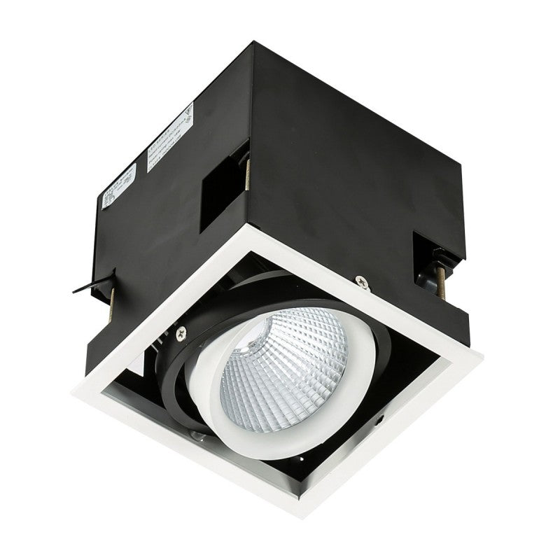Oprawa wpuszczana Vertico Double dł. 13,8cm 18W LED neutralna biel 4000K | czarny/biały