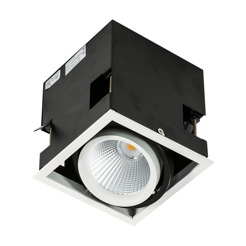 Oprawa wpuszczana Vertico Double dł. 13,8cm 18W LED neutralna biel 4000K | czarny/biały