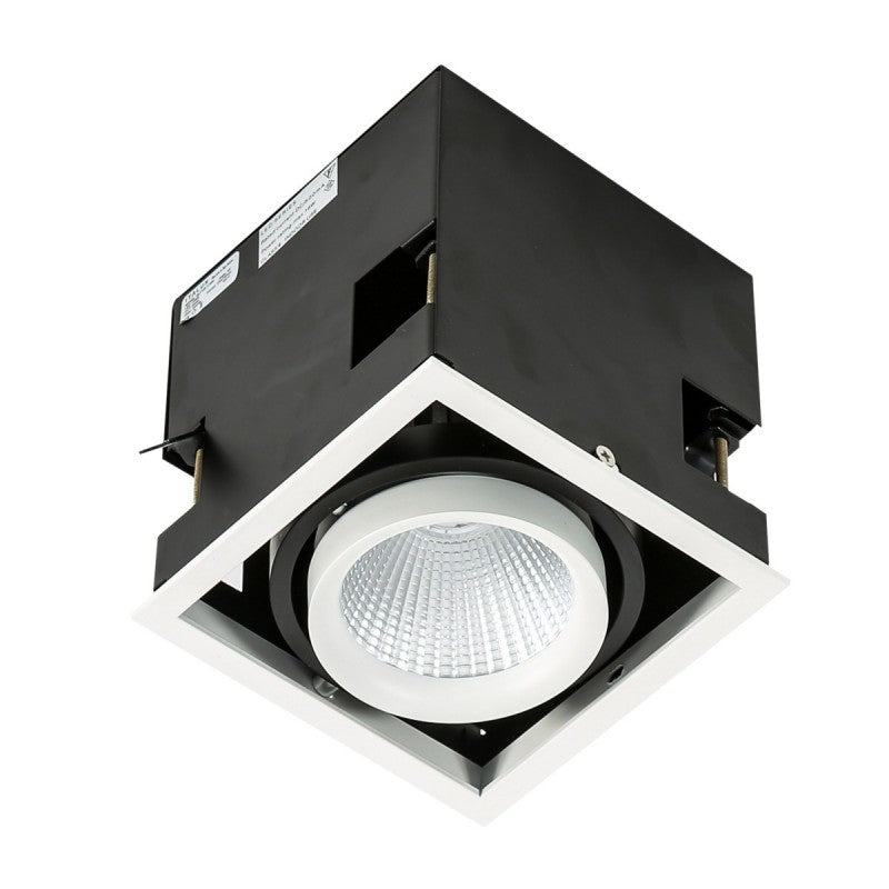 Oprawa wpuszczana Vertico Double dł. 13,8cm 18W LED neutralna biel 4000K | czarny/biały