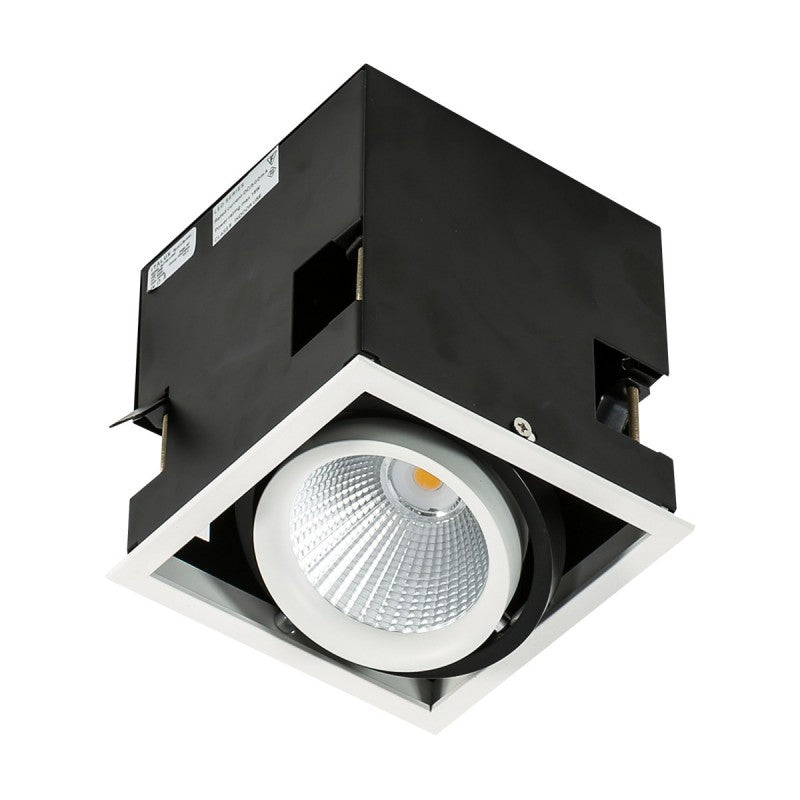 Oprawa wpuszczana Vertico Double dł. 13,8cm 18W LED neutralna biel 4000K | czarny/biały