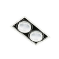 Oprawa wpuszczana Vertico Double dł. 26cm 2x18W LED neutralna biel 4000K | czarny/biały