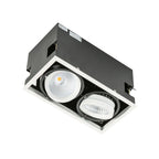 Oprawa wpuszczana Vertico Double dł. 26cm 2x18W LED neutralna biel 4000K | czarny/biały