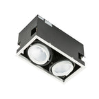 Oprawa wpuszczana Vertico Double dł. 26cm 2x18W LED neutralna biel 4000K | czarny/biały