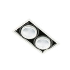 Oprawa wpuszczana Vertico Double dł. 26cm 2x18W LED neutralna biel 4000K | czarny/biały