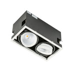 Oprawa wpuszczana Vertico Double dł. 26cm 2x18W LED neutralna biel 4000K | czarny/biały
