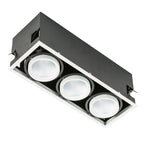 Oprawa wpuszczana Vertico Triple dł. 37,8cm 3xLED neutralna biel 4000K | biały/czarny