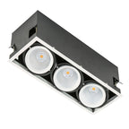 Oprawa wpuszczana Vertico Triple dł. 37,8cm 3xLED neutralna biel 4000K | biały/czarny