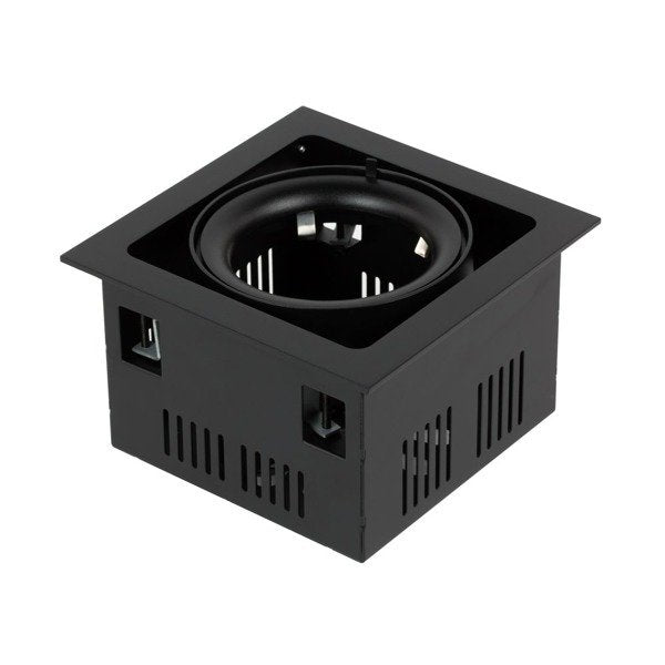 Oprawa wpuszczana downlight CROSTI TRAVO czarny szer. 17cm | oxyled-OXY-AR210145 BL