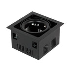 Oprawa wpuszczana downlight CROSTI TRAVO czarny szer. 17cm | oxyled-OXY-AR210145 BL