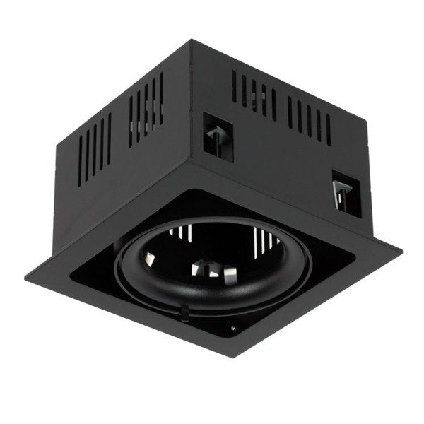 Oprawa wpuszczana downlight CROSTI TRAVO czarny szer. 17cm | oxyled-OXY-AR210145 BL