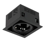 Oprawa wpuszczana downlight CROSTI TRAVO czarny szer. 17cm | oxyled-OXY-AR210145 BL