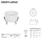 Oprawa wpuszczana oczko sufitowe CROSTI LAPILO śr. 8,2cm [różne wersje kolorystyczne] | O456740