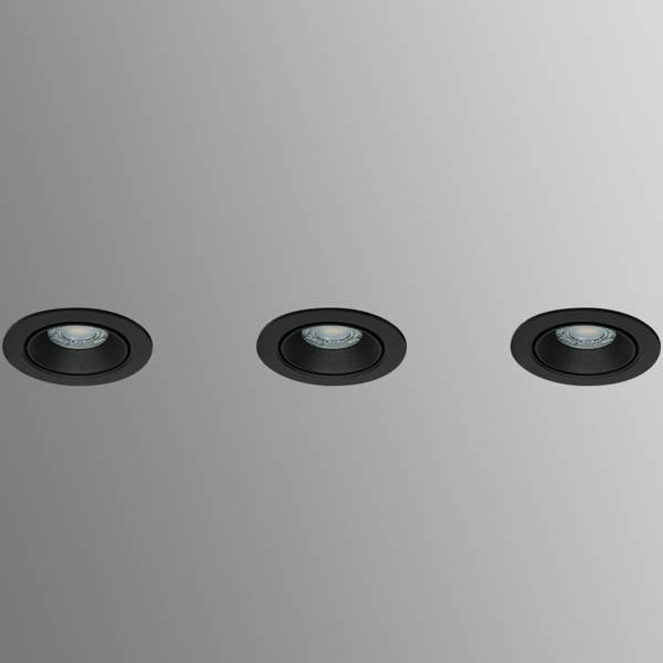 Oprawa wpuszczana oczko sufitowe CROSTI ORRIS czarny śr. 82mm | 459277