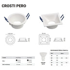 Oprawa wpuszczana oczko sufitowe CROSTI PERO RO czarny śr. 8,3cm | oxyled-OXY 1501009 BL
