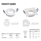 Oprawa wpuszczana oczko sufitowe CROSTI QUBO RO biały śr. 8,2cm | oxyled-OXY 1503002