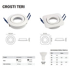 Oprawa wpuszczana oczko sufitowe CROSTI TERI RO czarny śr. 8,2cm | oxyled-OXY 1501005 BL