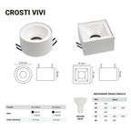 Oprawa wpuszczana oczko sufitowe CROSTI VIVI SQ biały szer. 9,1cm | oxyled-OXY 1501017