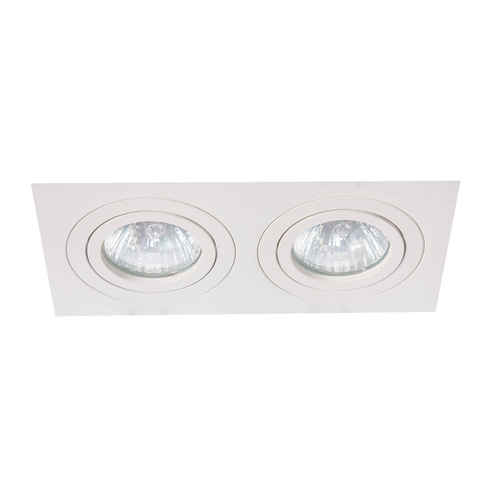 Oprawa wpuszczana podwójna METIS, biała, 2x50W GU10